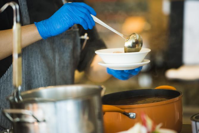Charity soup kitchen