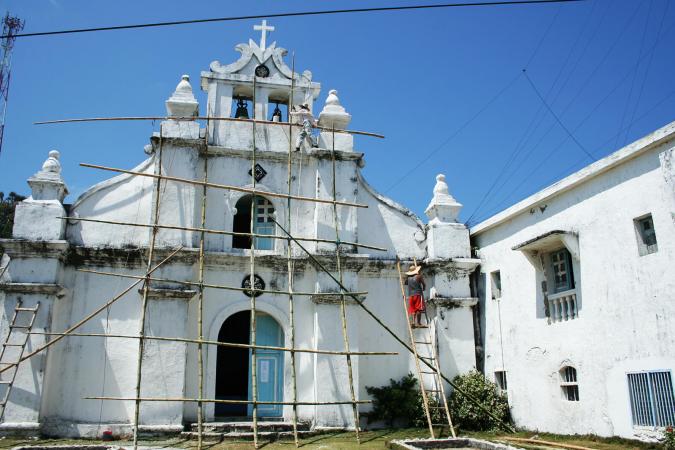 Repainting the church