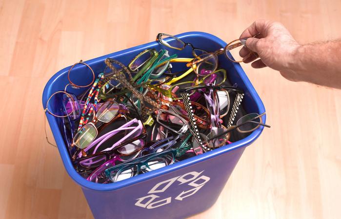 Charity recycling glasses