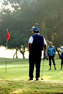 Golfer at tournament
