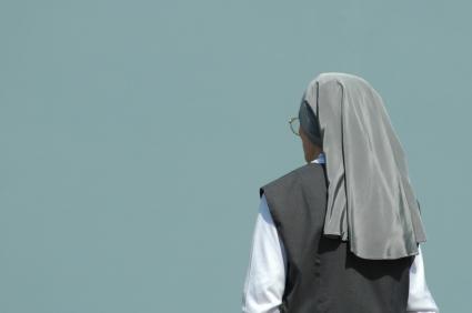 Woman wearing a habit