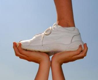 white cheerleader shoes