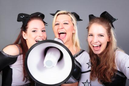 Cheerleader shout out