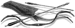 A bow and arrow.