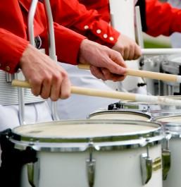 playing drums