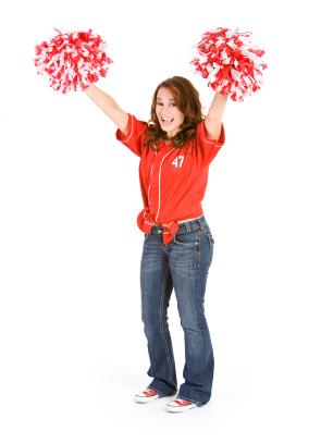 Softball cheerleader