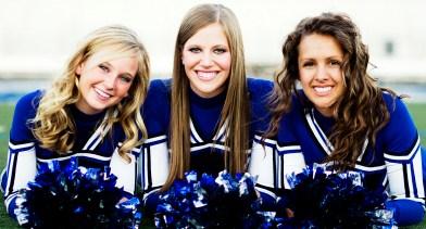 three cheerleaders
