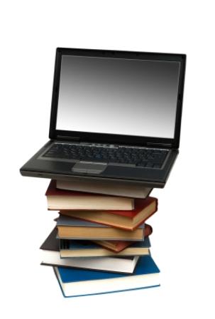Books and laptop