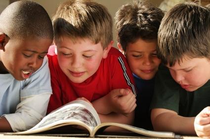 boys reading books