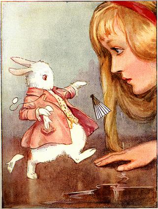 Alice with the White Rabbit
