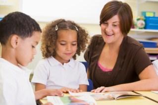 teacher with students