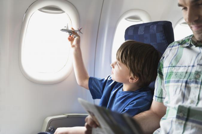 boy with toy plane