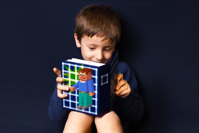 boy reading book