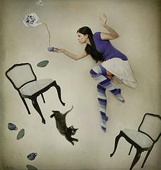 Alice in Wonderland type photo collage