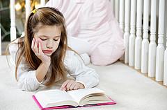 girl reading a book