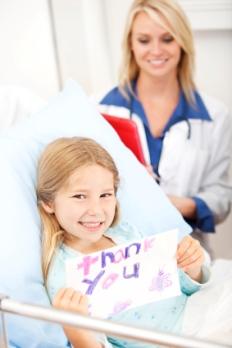 child in hospital