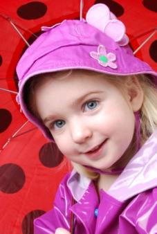 girl in rain coat