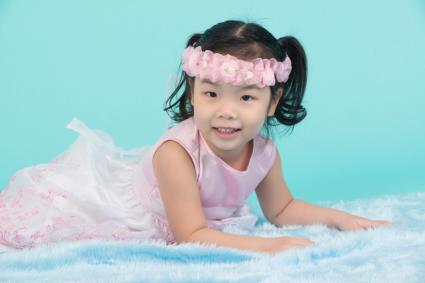 little girl in dress