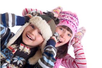 girls in winter hats