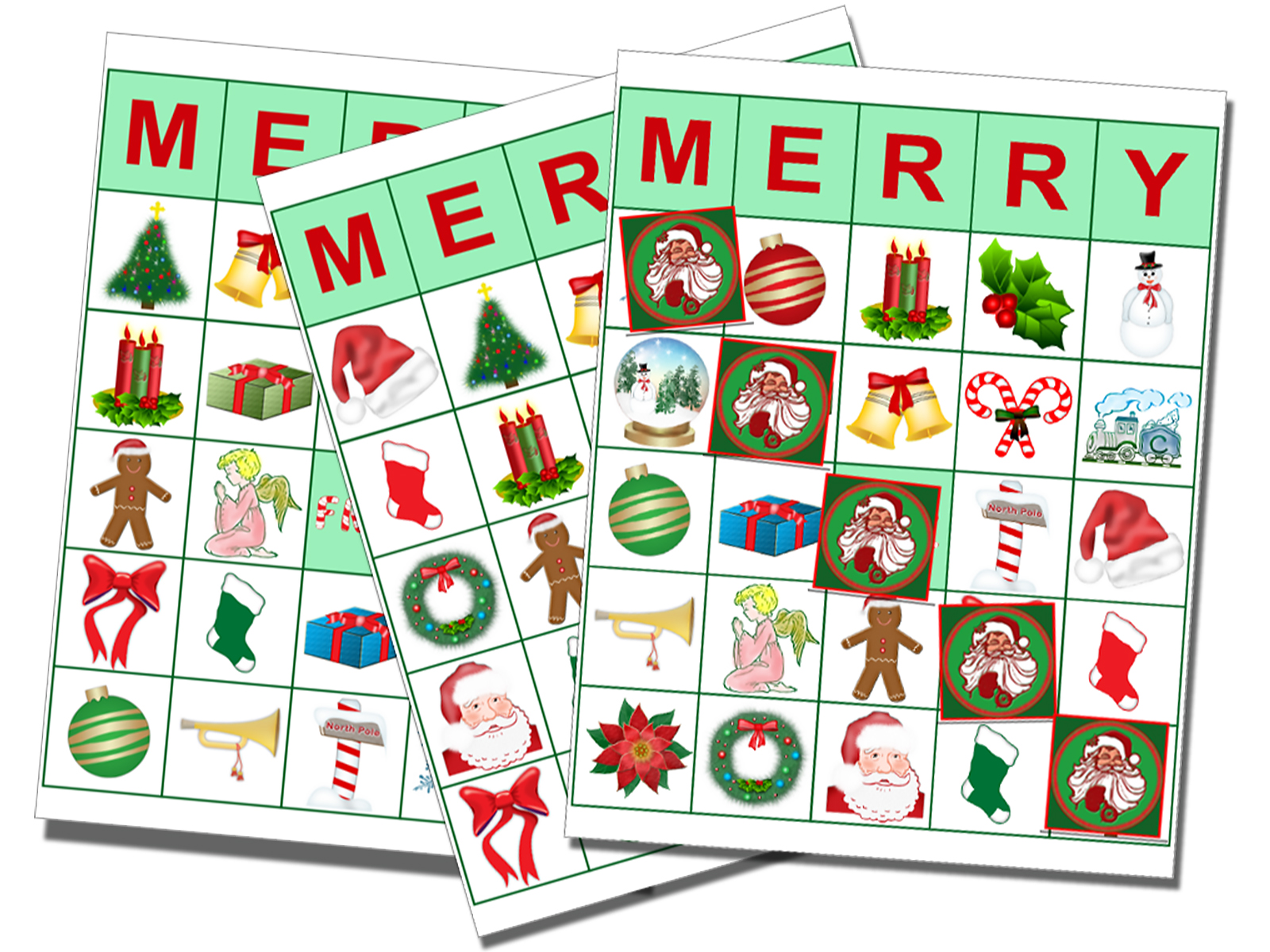 Printable christmas bingo cards for large groups