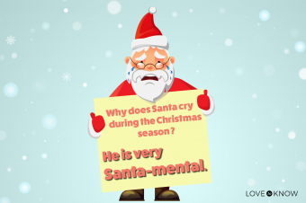 Santa Claus with message board