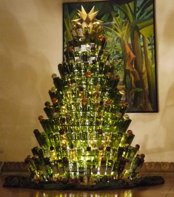 Wine Bottle Christmas Tree