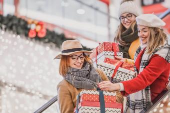 Women at Christmas sales