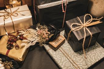Black and gold holiday gifts