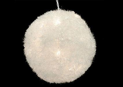 Lighted Snowball Ornament