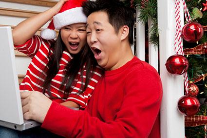 Modern Christmas traditions using computer