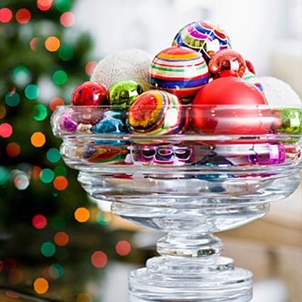 Ornament filled bowl
