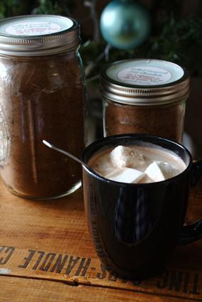 Hot chocolate in a jar