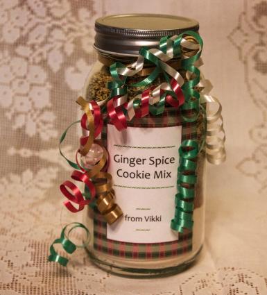 jar with Christmas gift label