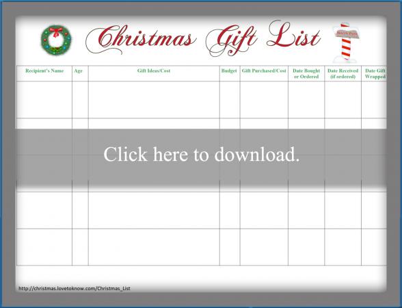 Christmas List Managing Your Holiday Shopping Lovetoknow