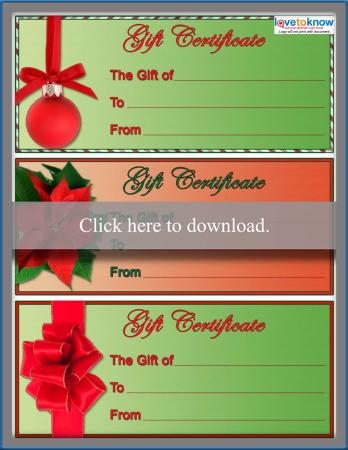 Christmas Gift Certificate Template