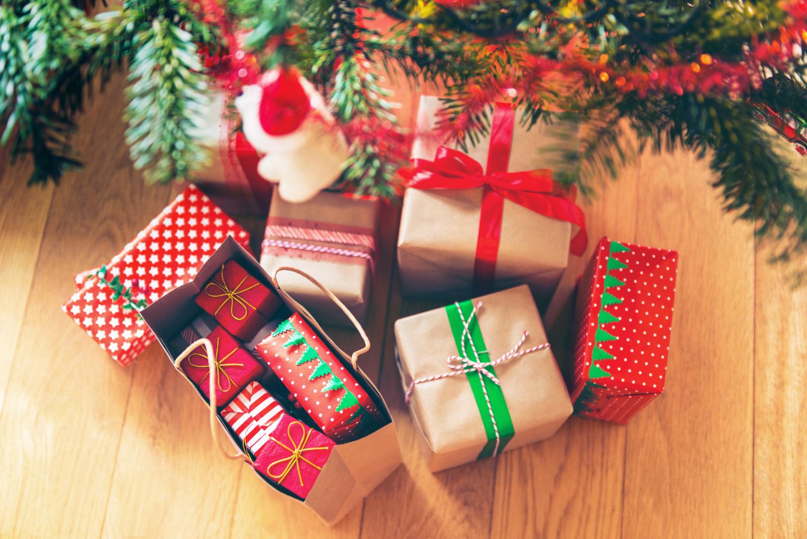 Christmas Presents under Christmas Tree
