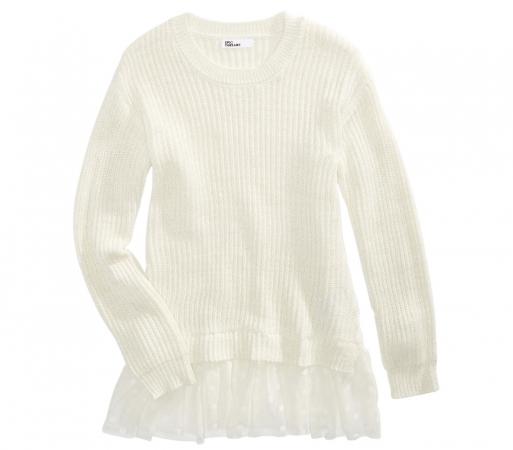 Big Girls Lace Peplum Sweater, Created For Macy's