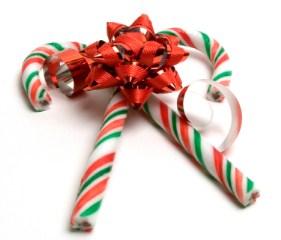 Candy canes with bow