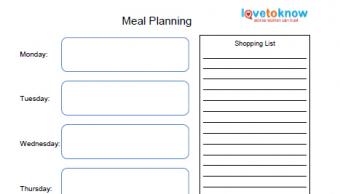 weekly meal planning organizer