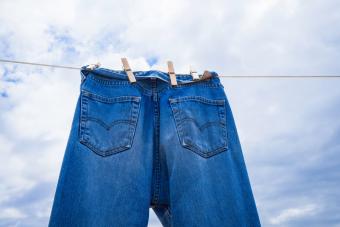 Pant drying outdoors