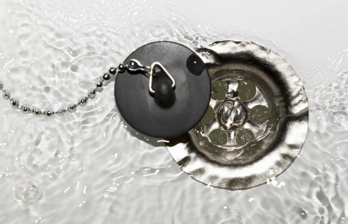 Water running into a drain