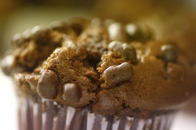 magdalenas de chocolate con chips de chocolate
