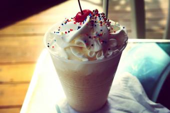 Creamy flavored vodka shake