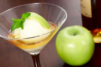 Le Trou Normand is a traditional French dessert consisting of Calvados brandy and green apple sorbet