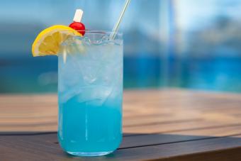 Blue motorcycle drink