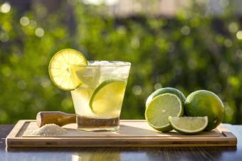 Caipirinha cocktail outdoors