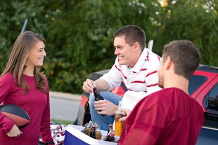 tailgating students