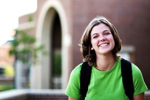 smiling college student