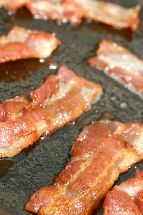 frying bacon