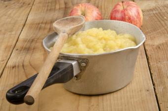 Pan of applesauce